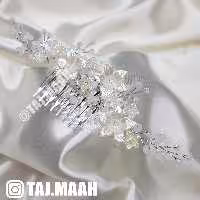 شانه شینیون گل سفید مدل SHNSF ماه فام و تاج ماه