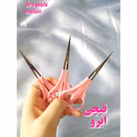 قیچی آرایشی ابرو مدل دسته صورتی