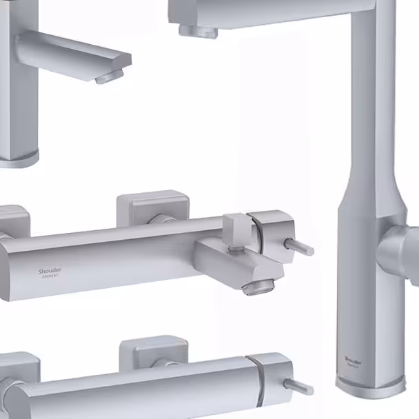 ست شیرآلات شودر مدل یونیک پلاس ( کروم مات )