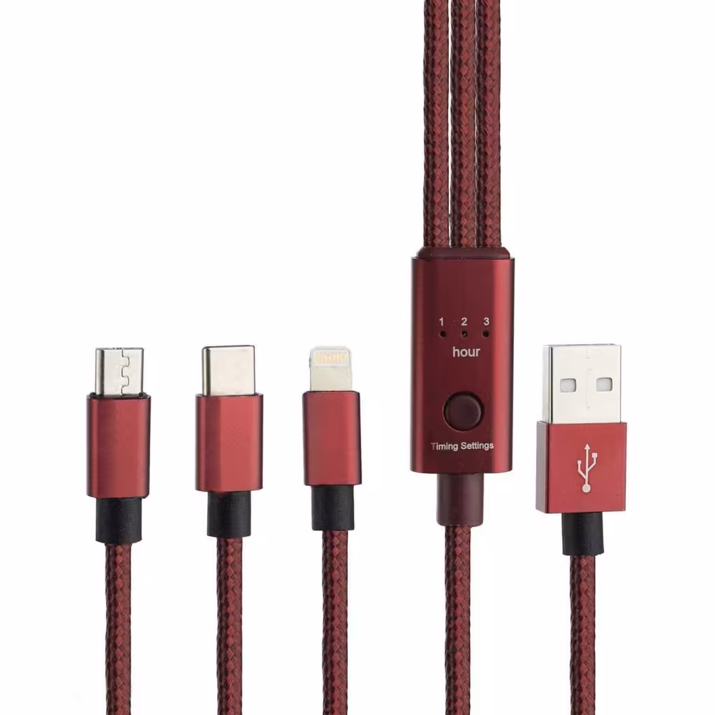 کابل شارژ  چند کاره type c micro lighting