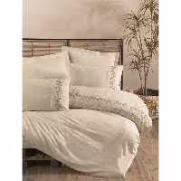 ست ملحفه کاتن باکس مدل Cotton Keten Darian  دو نفره 6 تکه