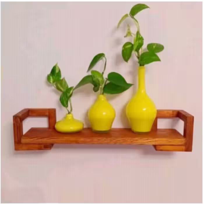 استند دیواری چوبی چند منظره ضد آب رنگ قهوه ای.          