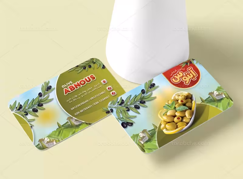 کارت ویزیت فروشگاه زیتون | گرافیک با طعم تربچه