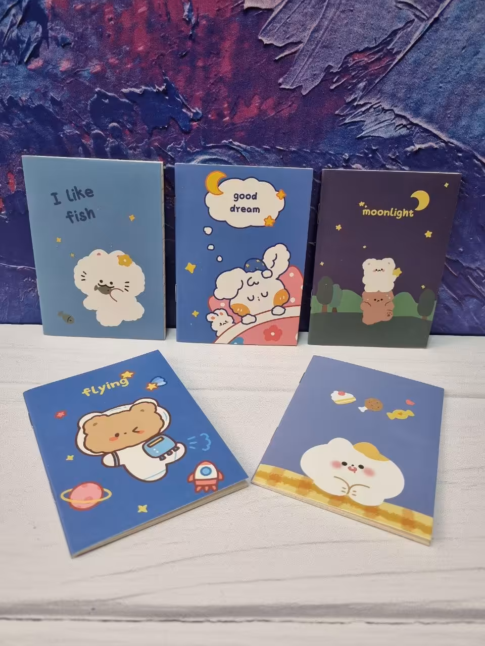 دفترچه یادداشت خط دار پاسپورتی وارداتی طرح کیوت خرسی آبی