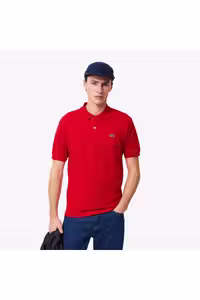 تی شرت یقه پولو قرمز مردانه کلاسیک فیت L1212 Lacoste