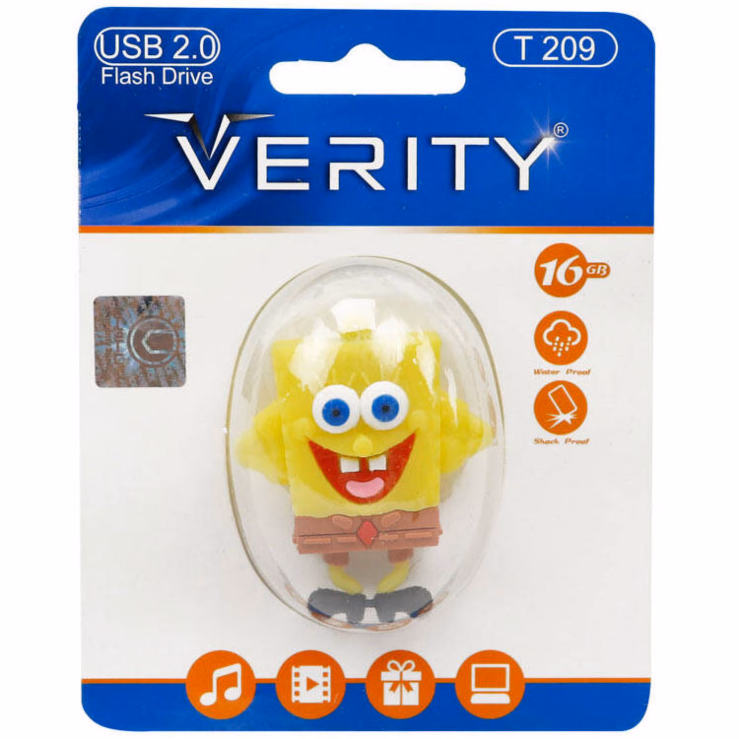 فلش 16GB USB 2.0 Verity T209 با گارانتی مادام العمر