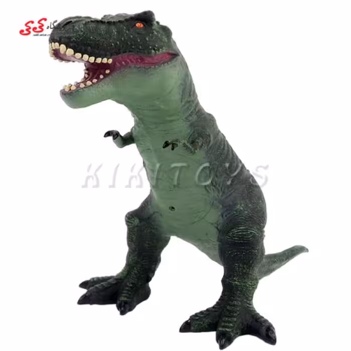 اسباب بازی دایناسور بادی مدل تیرکس بزرگ سبز DINOSAUR ANIMAL 056