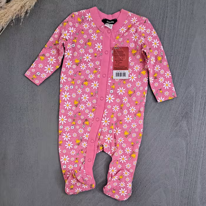 سرهمی نخی جورابدار دخترانه ، لوپیلو سایز  یک تا دو ماه 