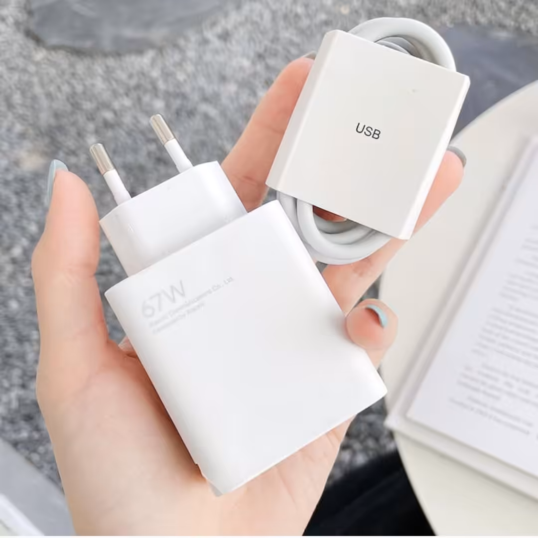 شارژر  و کابل اصلی شیائومی 67 واتی