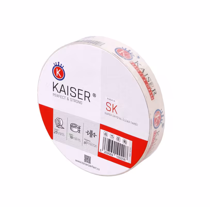 چسب دوطرفه 2 سانتی پوست پيازی (سلولزی يا تيشو) 23 متری کایزر