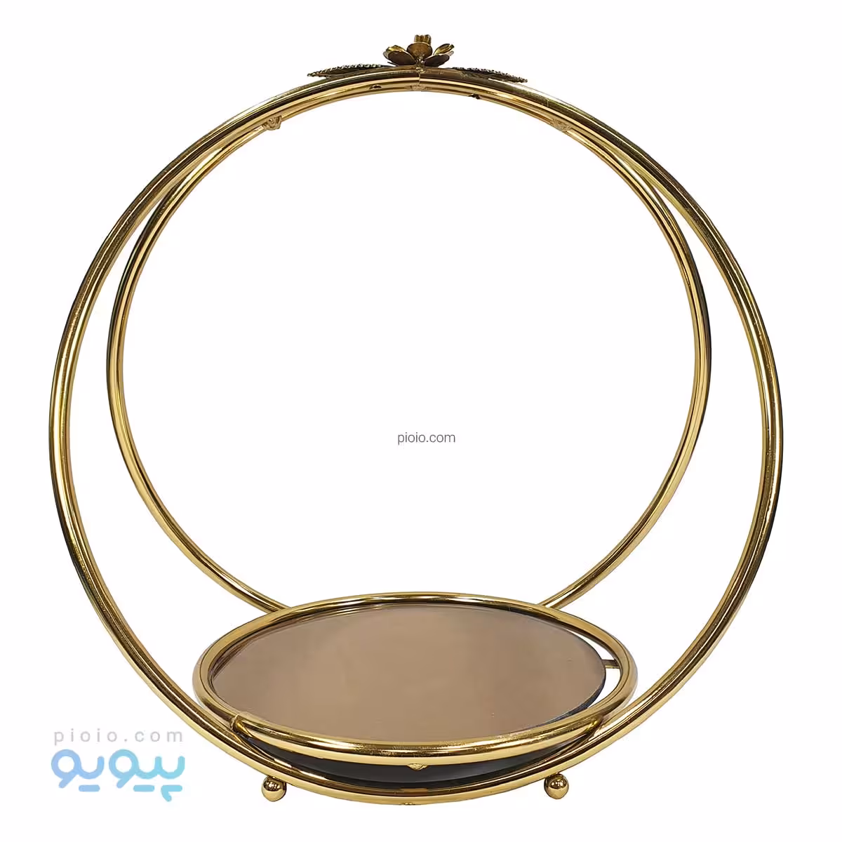 استند فلزی کف آینه ای گلدار