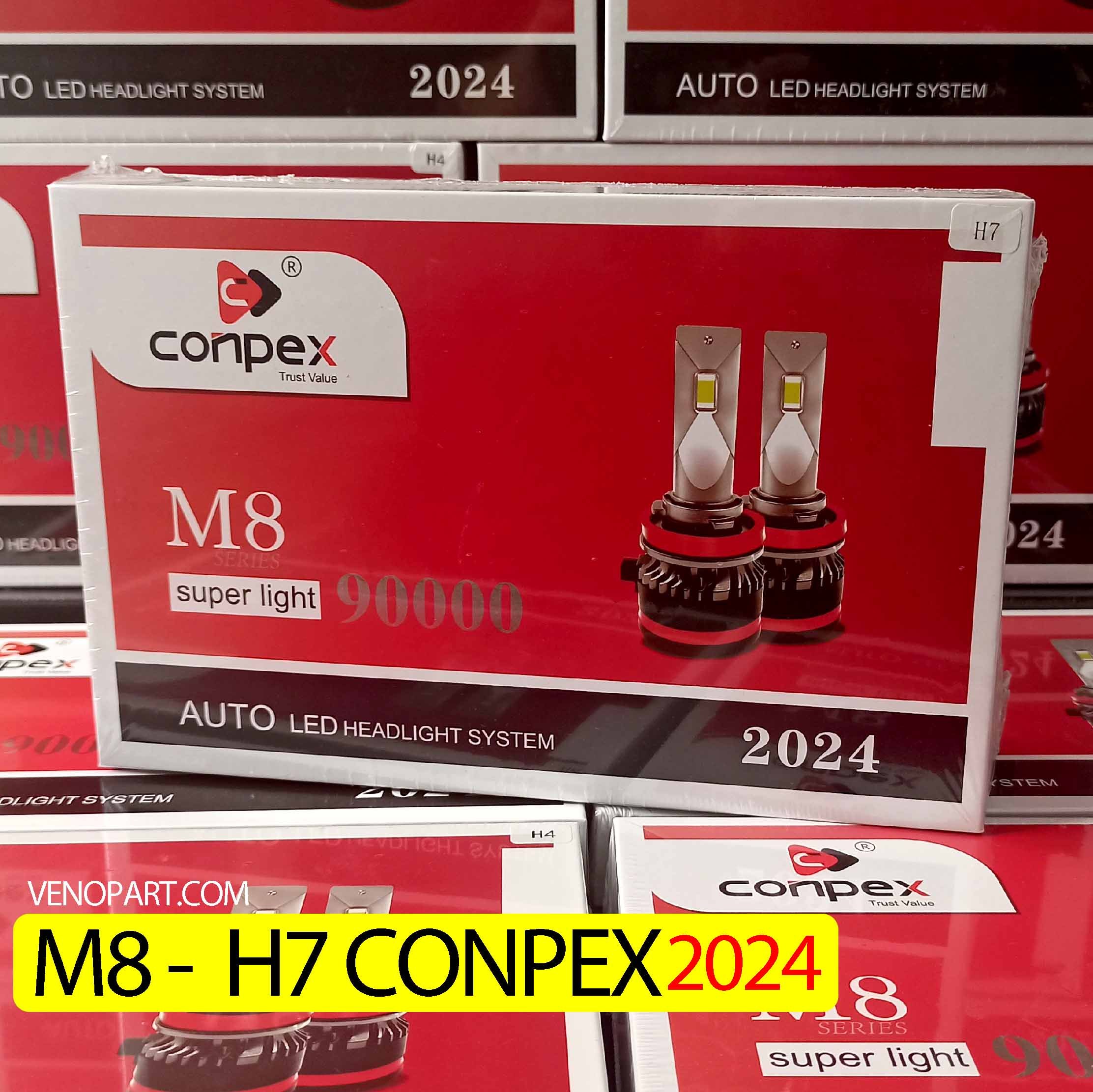  هدلایت  کانپکس  M8 (پایه H7) سوپر لایت  تضمین اورجینال با (کارت گارانتی تعویض یک ساله ) سری 2024 ارسال رایگان