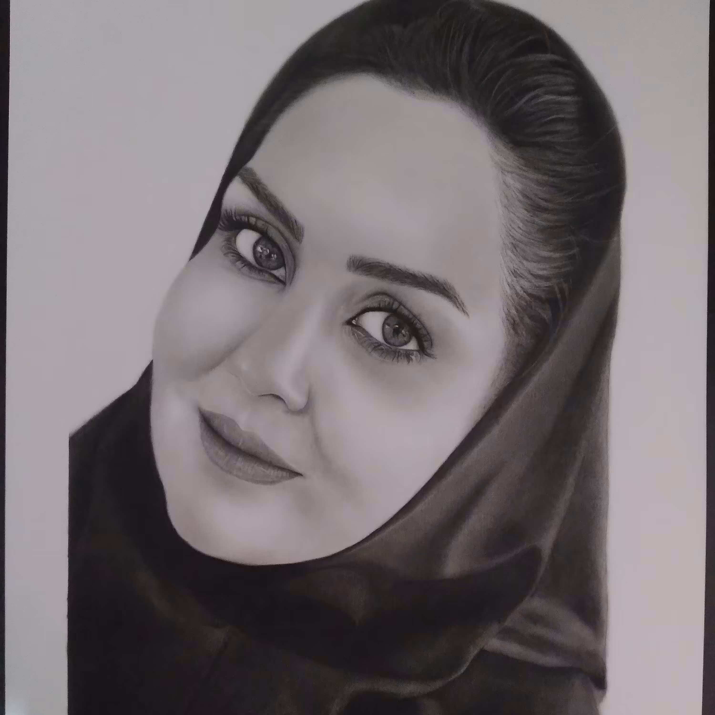 نقاشی پرتره با سبک سیاه قلم