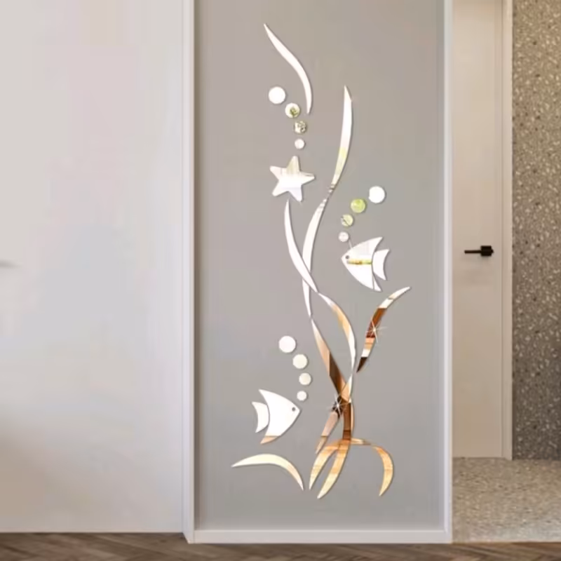 اینه دکوراتیو مدل ماهیا سایز یک مترو بیست سانت