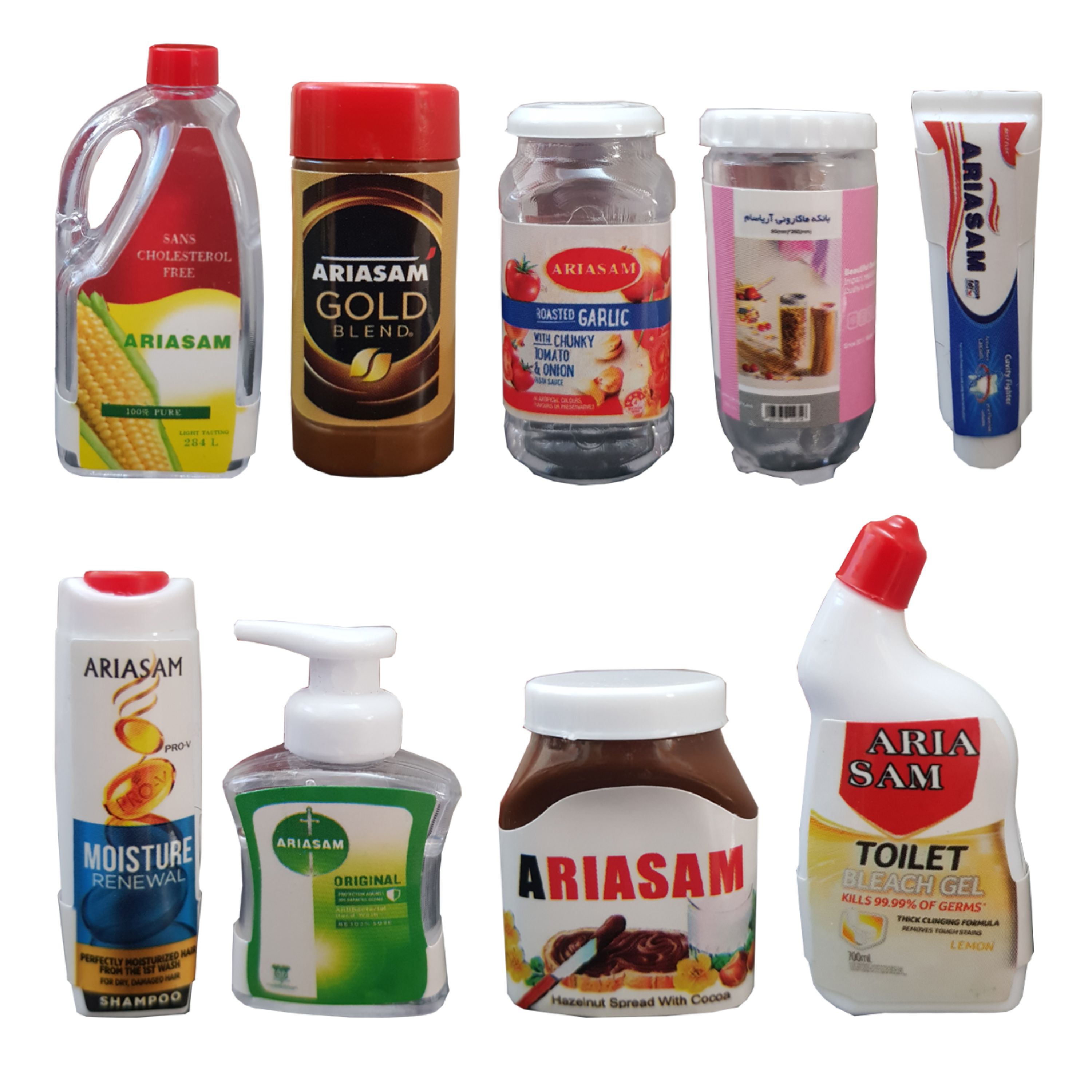 مگنت یخچال و نگهدارنده یادداشت مدل mini brand مجموعه 9 عددی