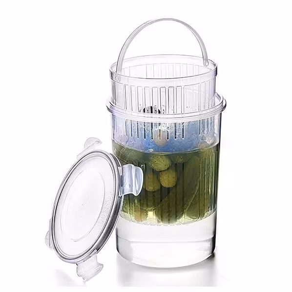 ظرف ترشی و خیارشور تاپکو استوانه ای . ظرف خیارشور