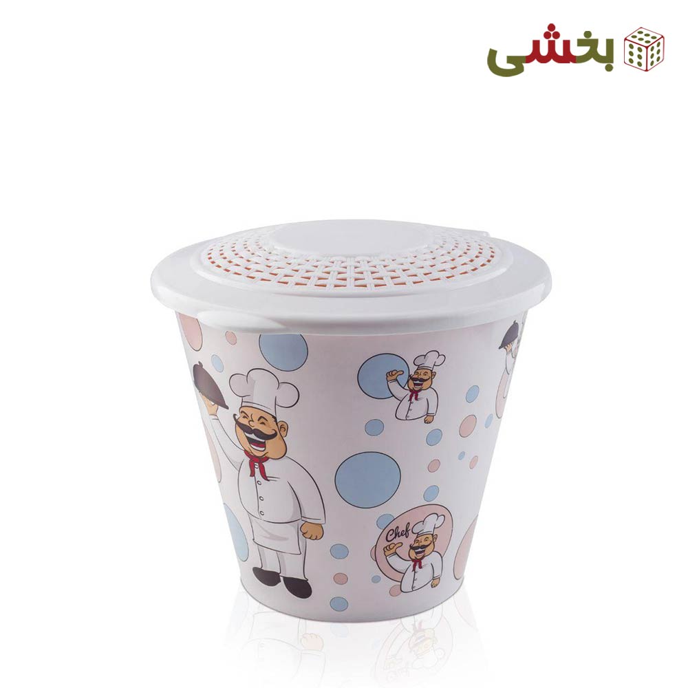 سطل گرد درب دار مدل گلد