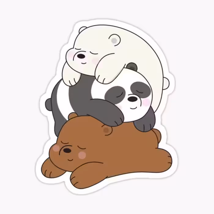 استیکر لپ تاپ طرح خرس کد 2602