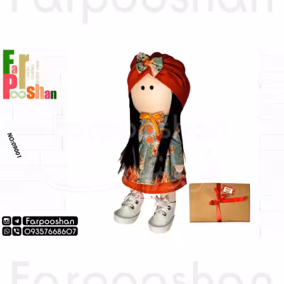 عروسک مدل روسی کد 09001 ارتفاع 30 سانتی متر با جعبه کرافت کادویی