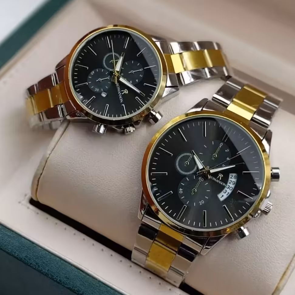 ساعت مچی ست رومانسون تقویم دار 