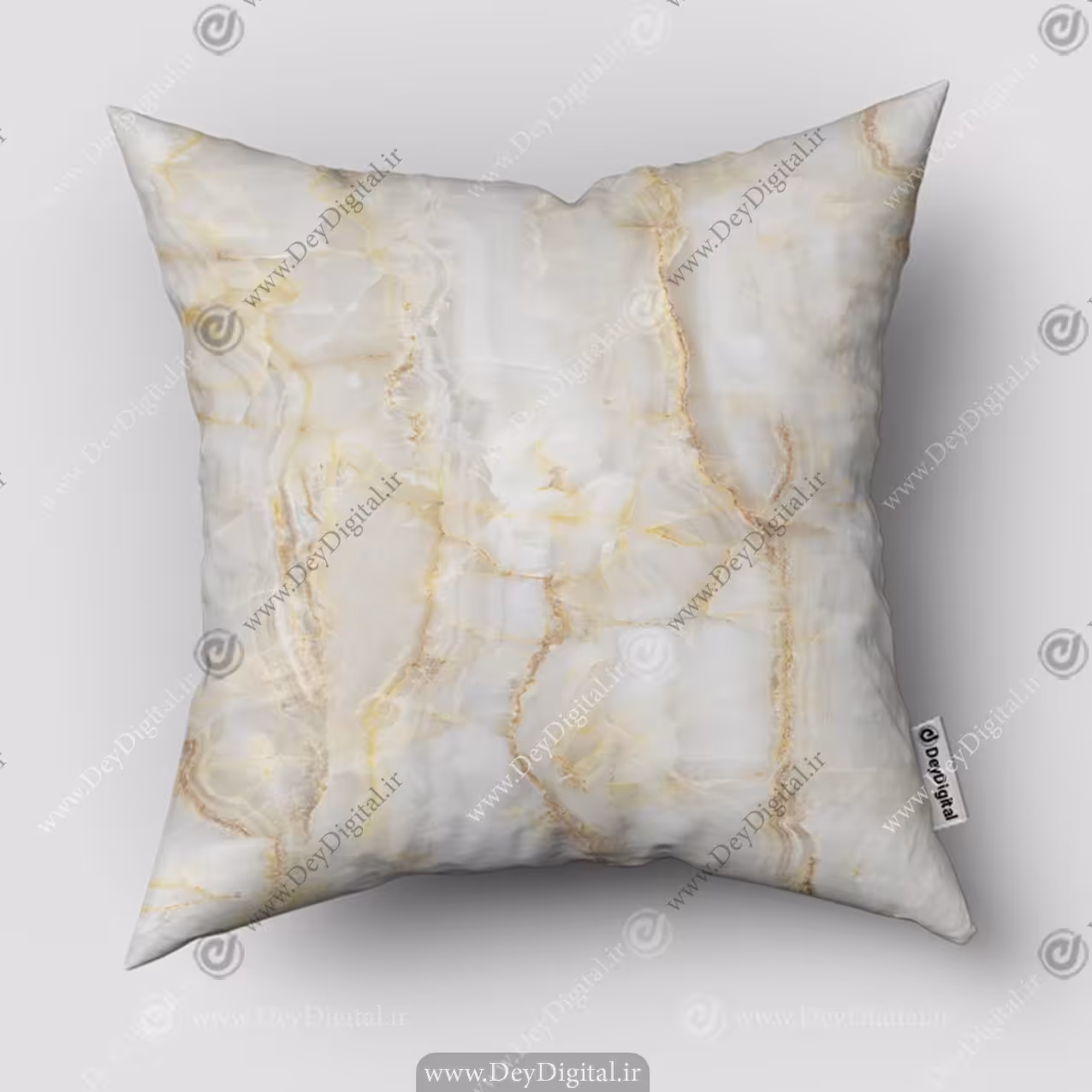 کوسن چاپی طرح سنگ طلایی زمینه روشن PK-5451