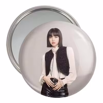 آینه جیبی خندالو طرح لیسا گروه بلک پینک کد 3629