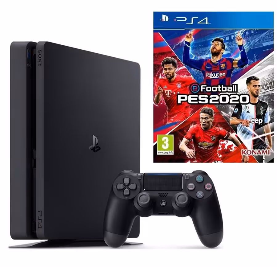 کنسول بازی سونی پلی استيشن 4 اسلیم با حافظه 1 ترابایت همراه بازی PES 2020 Football