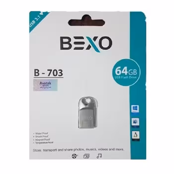 فلش مموری USB0.3 بکسو با ظرفیت 64 گیگ مدل B-703 باکیفیت