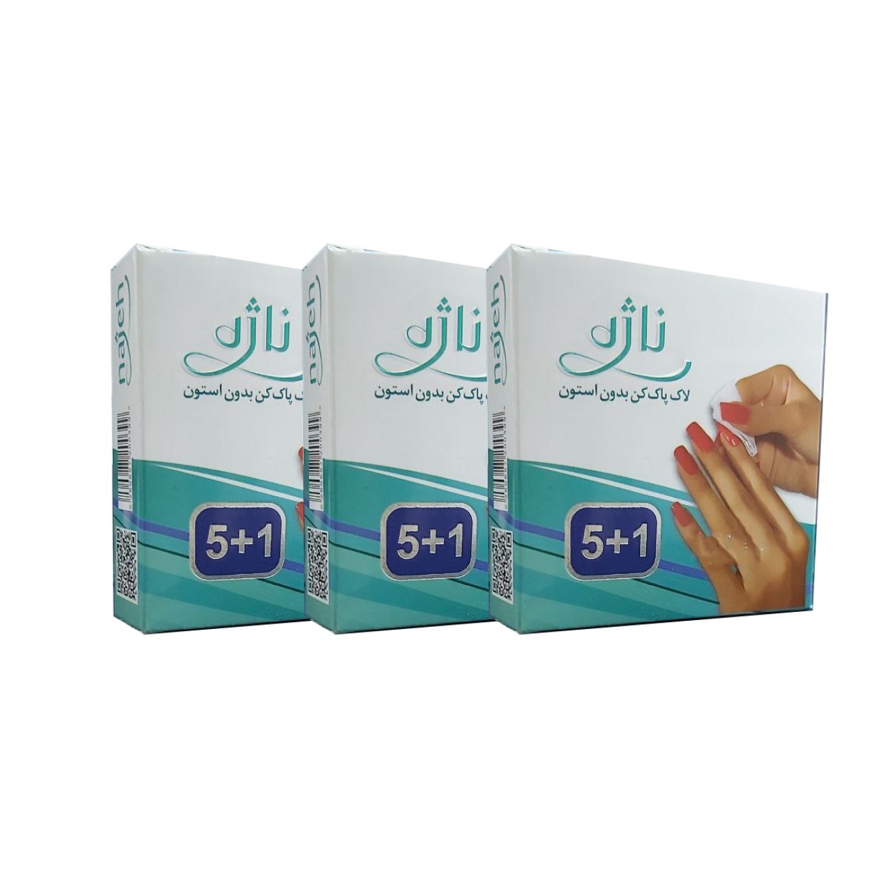 پد لاک پاک کن ناژه 3 بسته 6 عددی