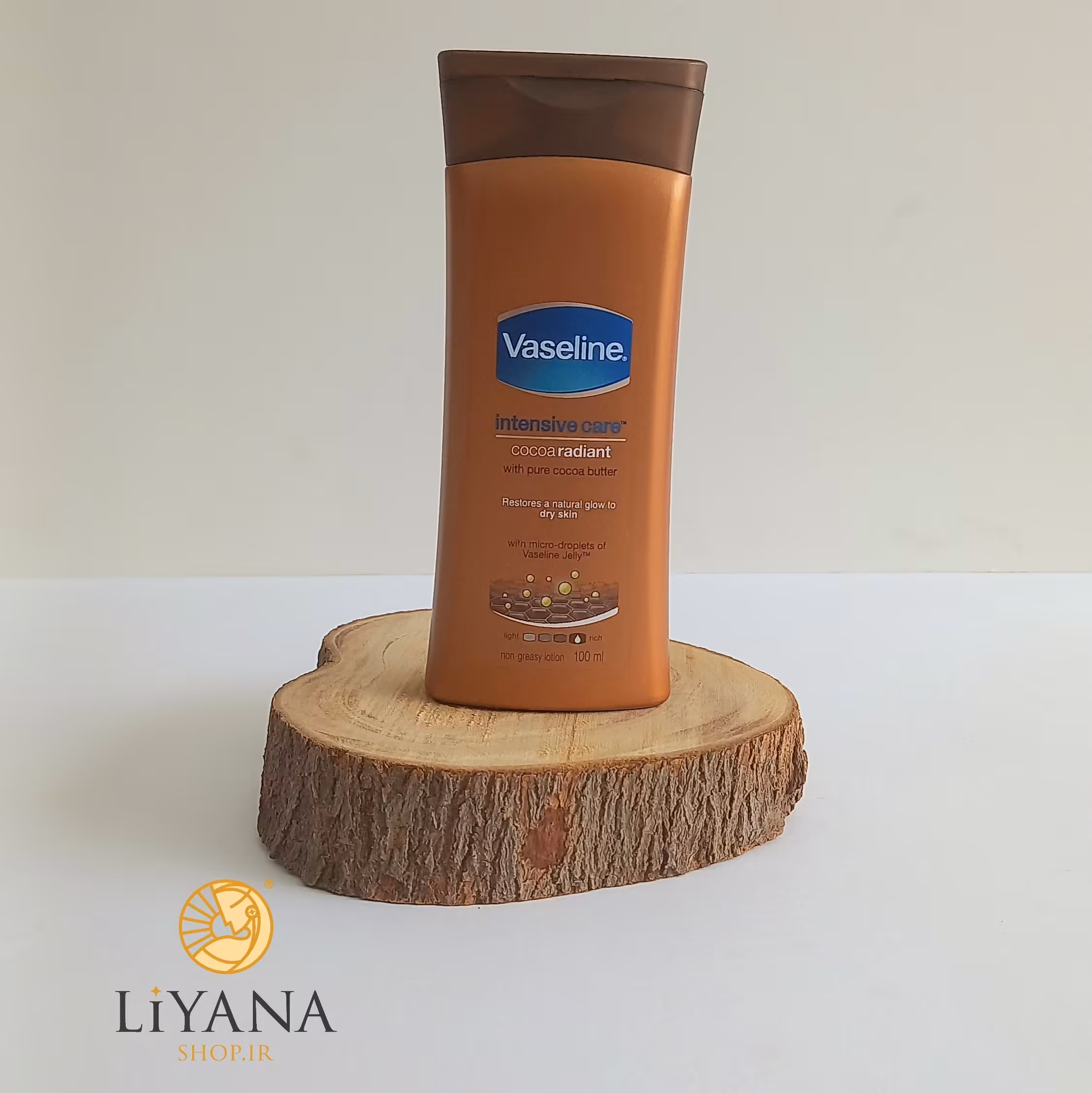 لوسیون بدن وازلین مدل Cocoa Glow حجم 100 میل لیاناشاپ