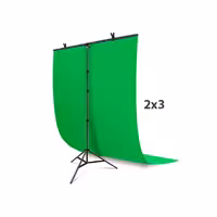 کیت پرده و پایه پرتابل T سایز 2x3 متر (رنگ پرده انتخابی)