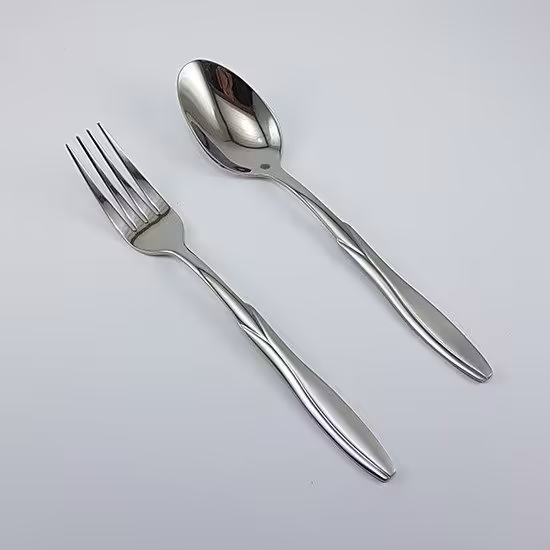 قاشق چنگال 12 پارچه استیل یونیک کد 5725