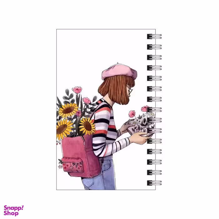 دفترچه یادداشت 60 برگ مدل To Do List طرح دختر و کوله ی پرگل کد 6108854