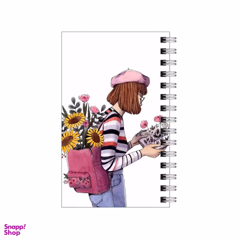 دفترچه یادداشت 60 برگ مدل To Do List طرح دختر و کوله ی پرگل کد 6108854