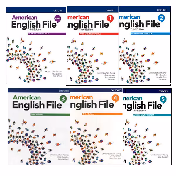کتاب American English File 3rd اثر جمعی از نویسندگان انتشارات OXFORD شش جلدی