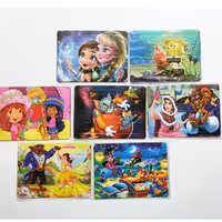 پازل فانتزی کاور شده ( مجموعا 7 طرح مختلف  ) ___ 12 در 16.5 سانت 24 تکه