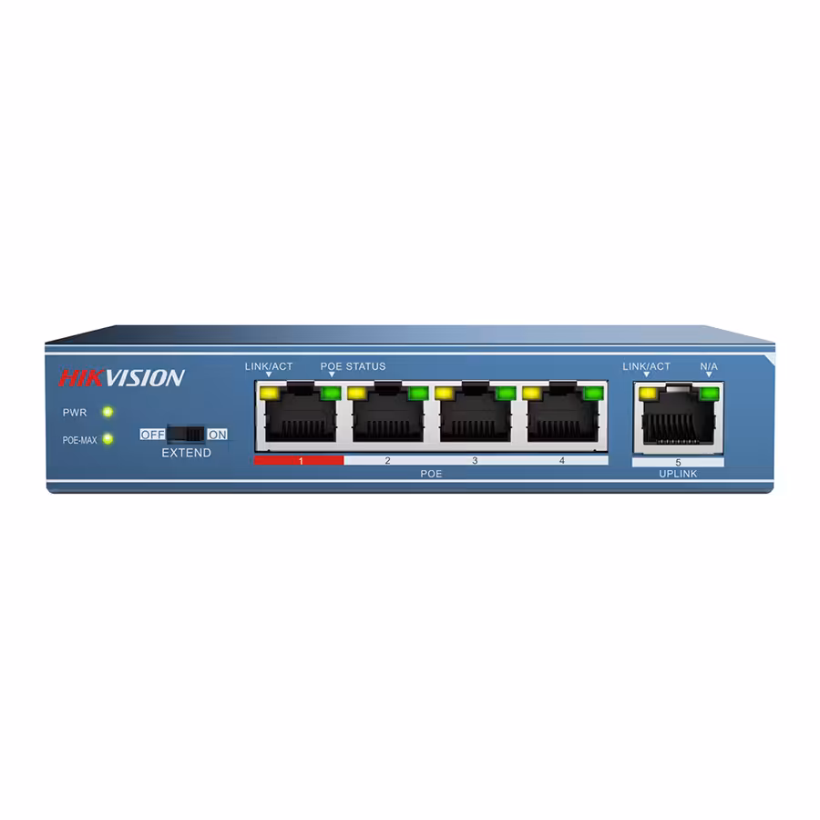 قیمت و خرید سوییچ 4 پورت مگابیت و دسکتاپ هایک ویژن مدل DS-3E0105P-E | یاس ارتباط