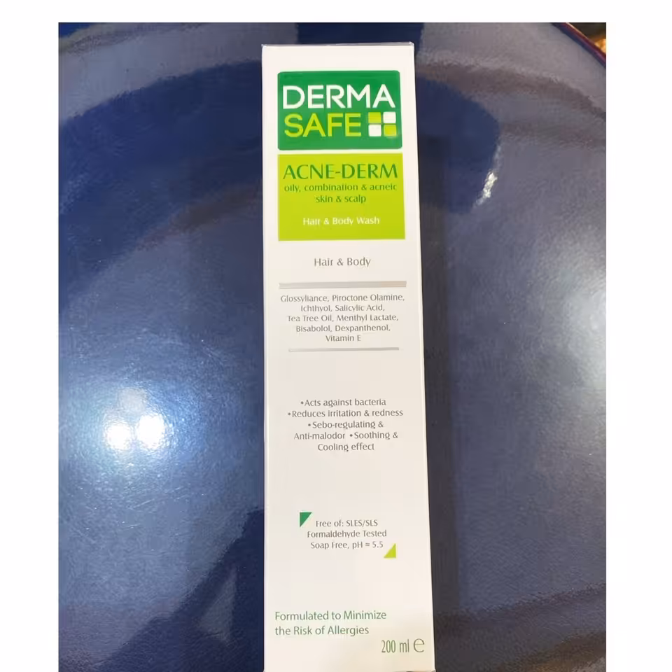 شامپو سر و بدن ضد جوش درماسیفDERMA SAFE