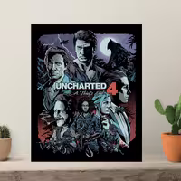 تابلو شاسی گیمینگ آنچارتد 4 uncharted سایز 50در  100 سانتی متر کد 1270