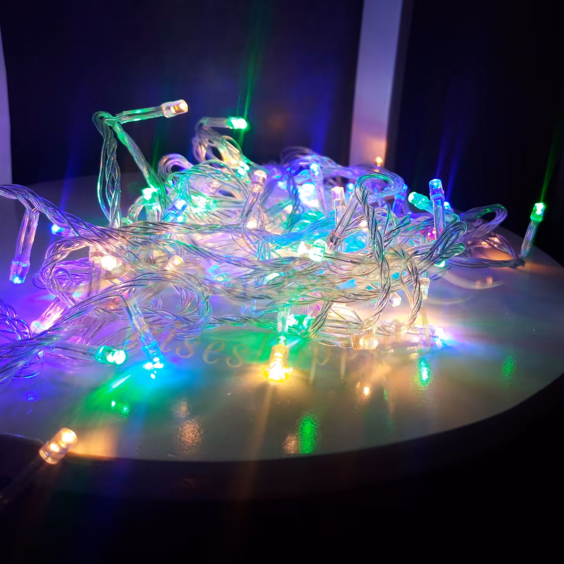 ریسه سوزنی رنگی برقی 10متری 100لامپه رقص نوردار