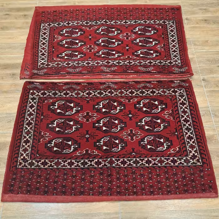 فروش پشتی دستباف آنتیک ترکمن، فروش بصورت جفتی،بسیار زیبا از برند آی سن با ارسال رایگان