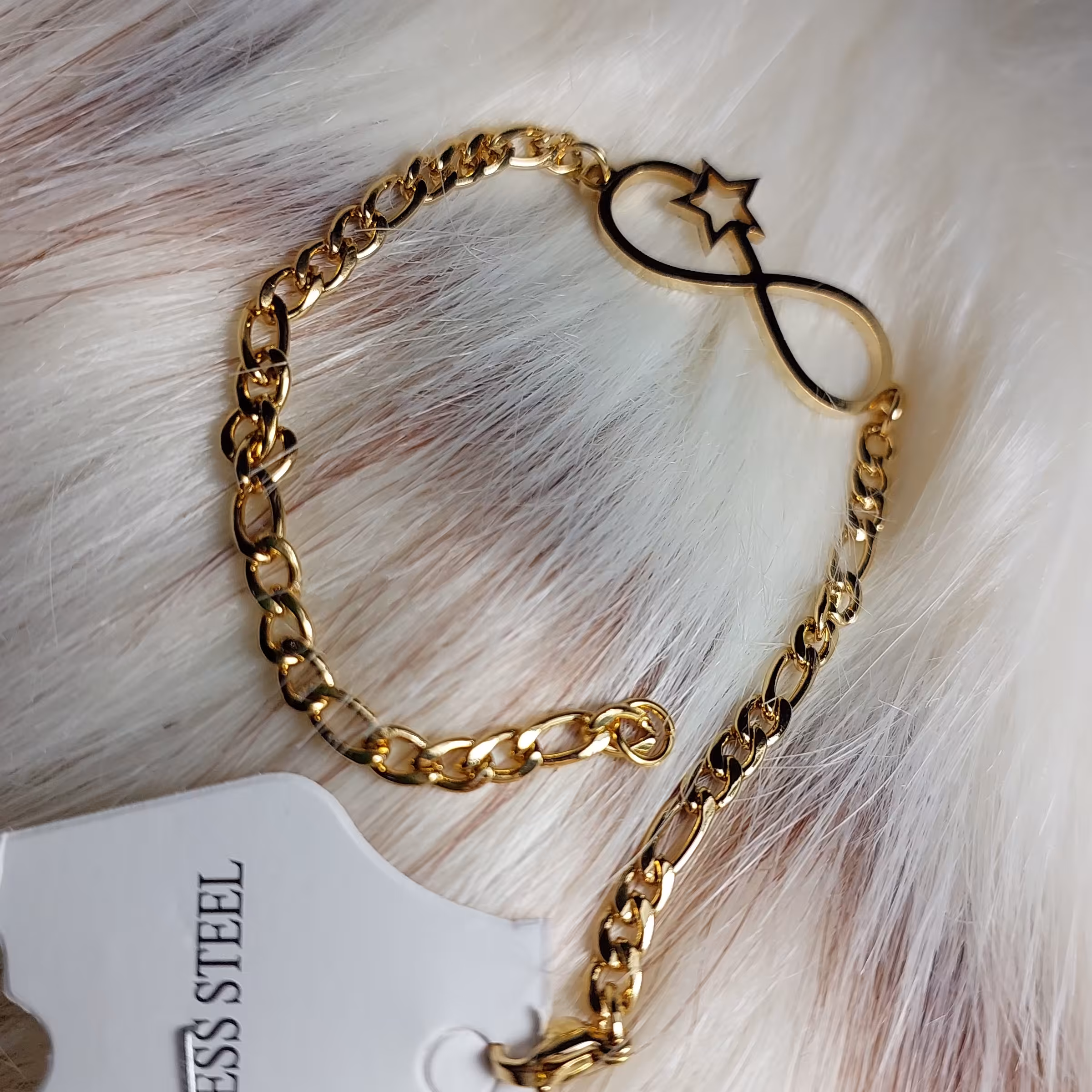 دستبند بی نهایت رنگ ثابت استیل