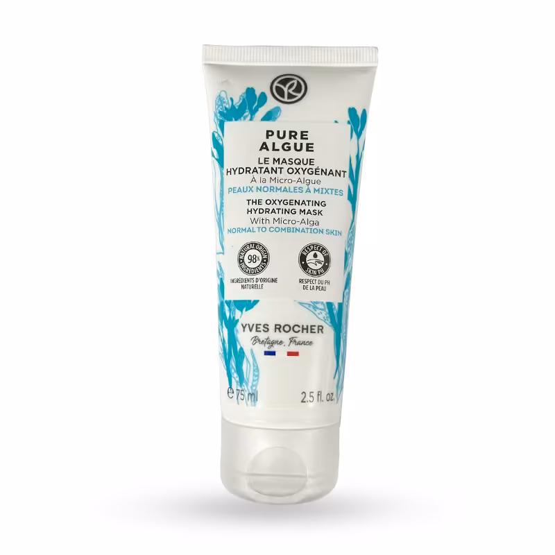 ماسک جلبک ایوروشه آبرسان و اکسیژن رسان صورت مخصوص پوست نرمال و مختلط 75 میل