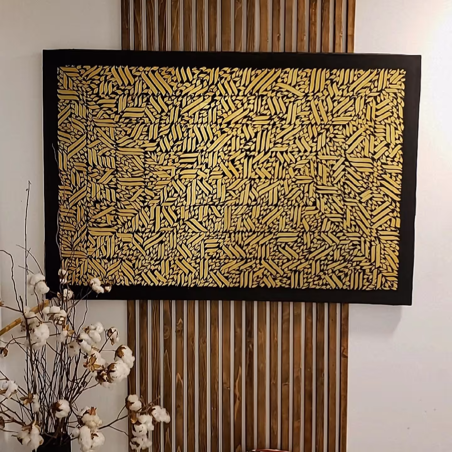 تابلو دکوراتیو مدرن ورق طلا مدل کالیگرافی