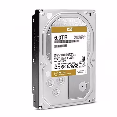 Western Digital Gold Datacenter WD6002FRYZ Internal Hard Drive - 6TB