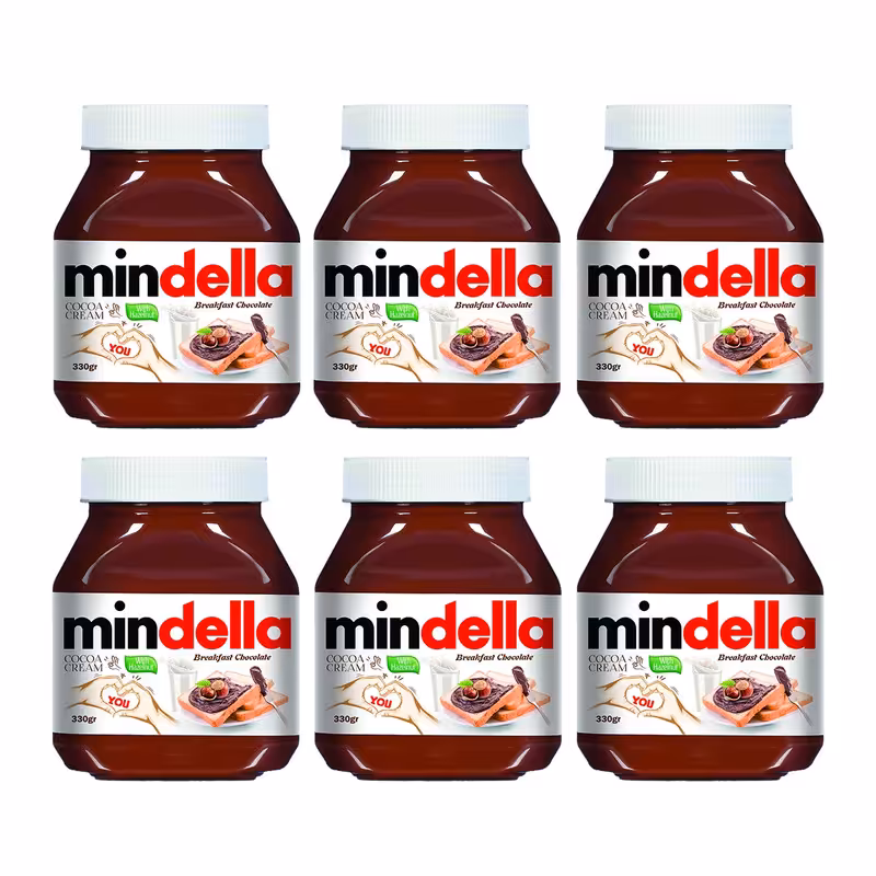 کرم کاکائو فندقی مین دلا - 330 گرم بسته 6 عددی