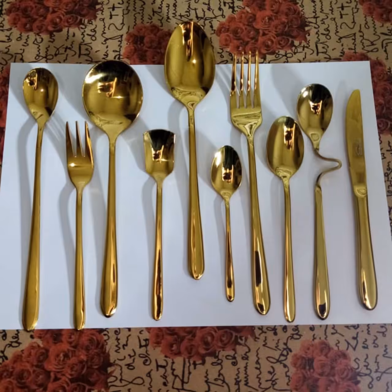 سرویس قاشق طلایی برند یونیک حک شده آلمان ارسال رایگان 