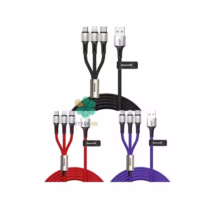 کابل شارژ 3 سر بیسوس Baseus Caring 3 in 1 CAMLT-GH01