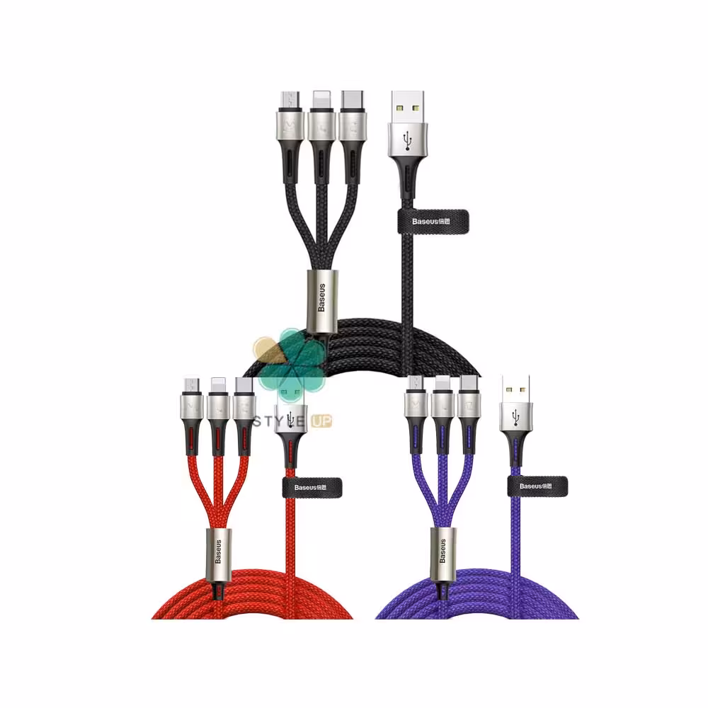 کابل شارژ 3 سر بیسوس Baseus Caring 3 in 1 CAMLT-GH01