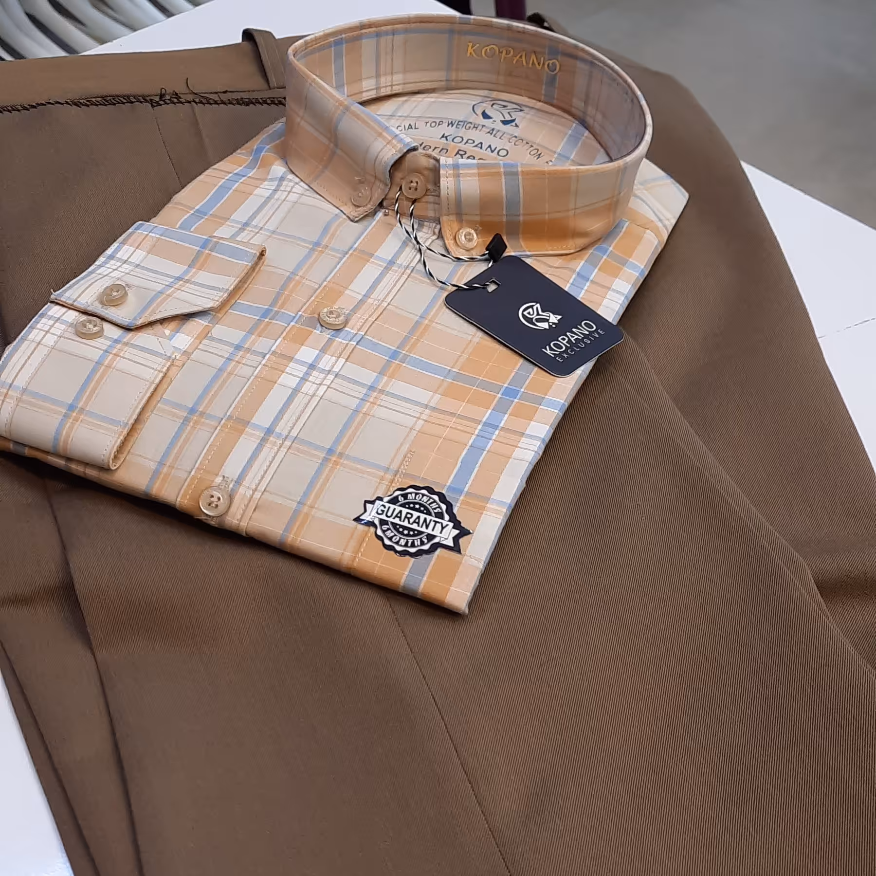 پیراهن و شلوار ست مردانه مجلسی شلوار پارچه سویسی ست شلوار کشی و پیراهن چهارخانه مجلسی اداری شلوار پارچه ای فول کش